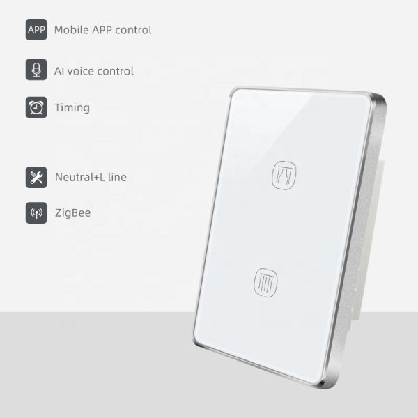 Smart Curtain Switch 2gang Zigbee N Lline Us Smart Switch Alexa
