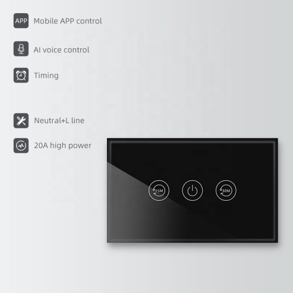 Zigbee Smart Water Heater Switch 3gang N Lline Us Smart Network Switch
