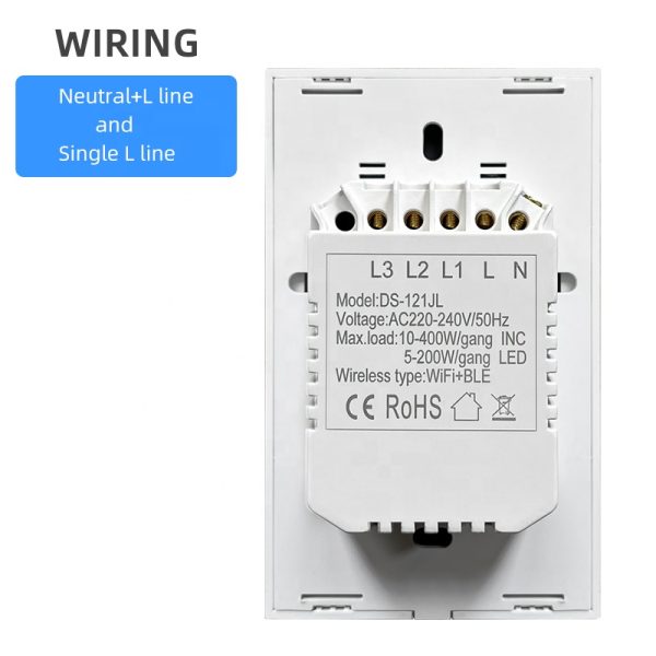 Smart Light Switch 3gang Wifi N Lline Amp L Line Us Smart Switch Alexa