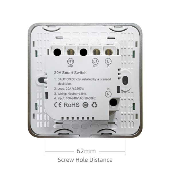 20a 3200w Smart Switch 1gang Zigbee N Lline Eu Uk 220v Smart Switch